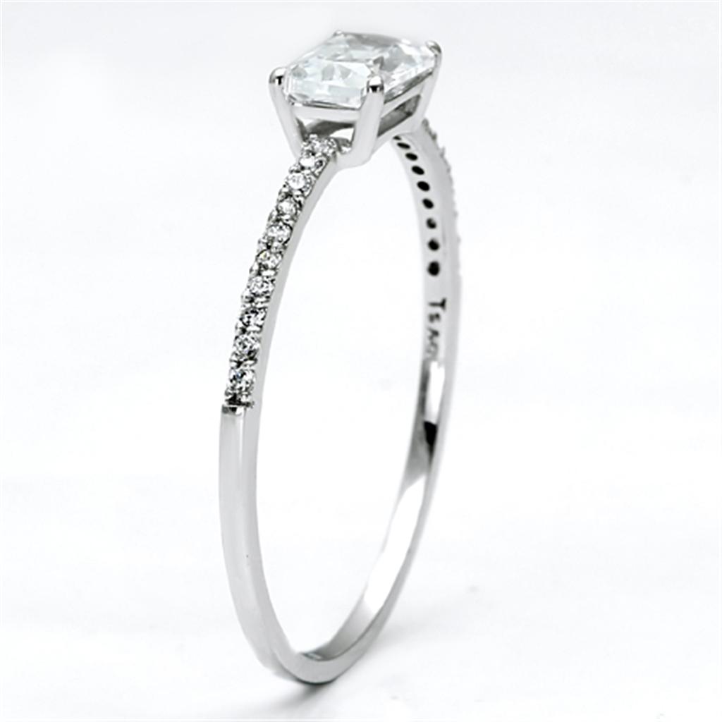 TS082 - Rhodium 925 Sterling Silver Ring with AAA Grade CZ in Clear-3
